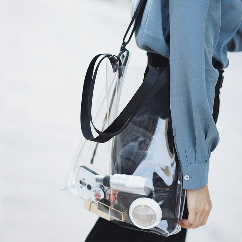 New Transparent Bag for Women Clear Shoulder Bag Female Handbags Women Versatile Messenger Bag Shoulder Fashion Bag