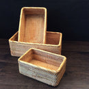 Hand-woven Rattan Basket Storage Box Baskets For Organizing Vegetable Fruit Storage Box Organizer Cestas De Almacenamiento De