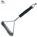 18 inch Grill Cleaning Brush BBQ Tool Grill Brush 3 Stainless Steel Brushes In 1 Cleanin Bbq Accessories Best Cleaner Barbecue