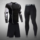 Conjunto de ropa interior térmica para correr para hombre, ropa interior de compresión deportiva, chándal para hombre, conjunto de capa Base para correr delgado para Fitness