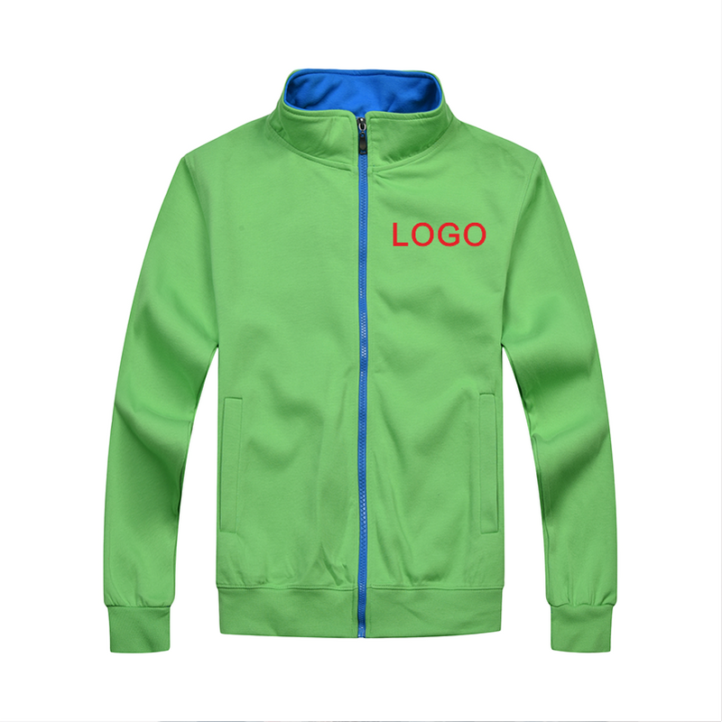 YOTEE, otoño e invierno, informal, de alta calidad, con cuello levantado, chaqueta con cremallera, logotipo personalizado, chaqueta para hombres y mujeres