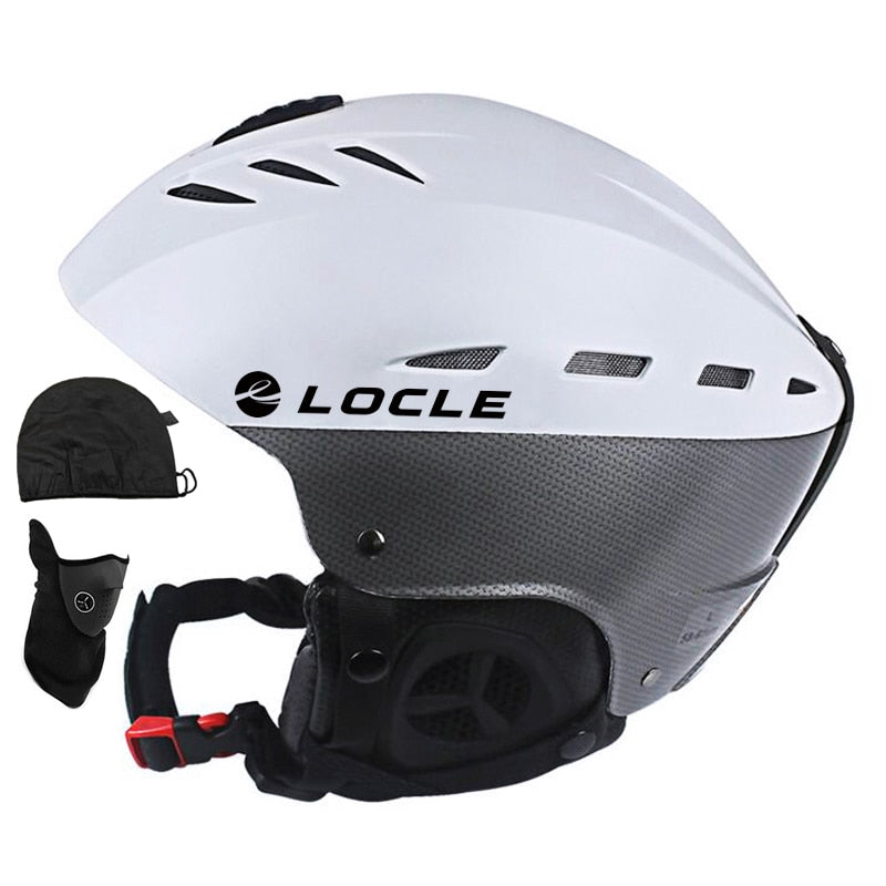 LOCLE Ski Helmet Men Outdoor Sports Skiing Helmet Women Kids CE Certification Ski Skateboard Snowboard Helmet S/M/L/XL 52-64cm