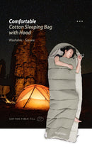 Naturehike  Envelope Hooded Cotton Sleeping Bag Washable Splicable Double-Person Tent Camping Portable Sleeping Bag