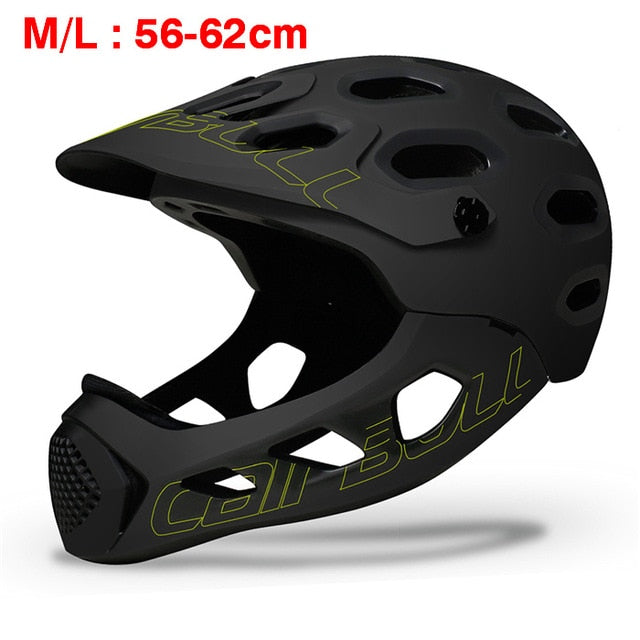 Casco de bicicleta Cairbull para hombre y mujer, casco de ciclismo de montaña MTB de cara completa en molde, gorras para casco de bicicleta deportiva de seguridad para carreras todoterreno