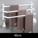 Tuqiu Towel Hanger Wall Mounted 30-50 CM Towel Rack Bathroom Towel Bars Aluminum Black Towel Bar Rail White Towel Holder