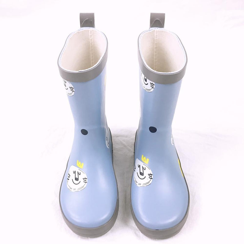 Rain shoes kids Girl Cute cartoon Printed Children's Rubber Boots Kalosze Dla Dzieci Waterproof Baby Water Shoes