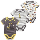 3 PCS/LOT Newborn Baby Clothing 2021 New Fashion Baby Boys Girls Clothes 100% Cotton Baby Bodysuit Short Sleeve Infant Jumpsuit