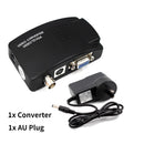 BNC VGA Composite S-Video to VGA Converter Video Converter VGA Output Adapter Digital Switch Box for PC Mac TV Camera DVD DVR