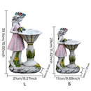 Resin Angel Figure Sculpture Flower Fairy Solar Decor Wreath Girl Statue Outdoor Villa Courtyard Gardening Landscape Ornaments