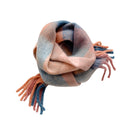 2020 invierno Cachemira a cuadros borlas chal amor trenza gruesa Arco Iris cuadros Color bufanda a juego mujeres