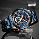 Reloj CURREN para hombre, marca superior, relojes deportivos de cuarzo de lujo para hombre, reloj de pulsera cronógrafo resistente al agua de acero completo, reloj Masculino