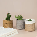 1Pcs Multi Purpose Foldable Plant Bags for Office Desktop Kraft Paper Cosmetic Storage Bag Flower Pot Coats Nordic Style