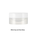 50pcs Plastic Jar Empty Cosmetic Containers Clear Pots with Lids White Cap Cream Box Container Tin Frosty 3g 5g 10g 30g 50g 100g