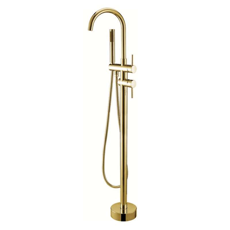 Bathroom Shower Diverter Spout Mixer Tap Brass Bathtub Floor Standing Faucet Tap Faucet Rose Gold for Bath 10 Year Warranty