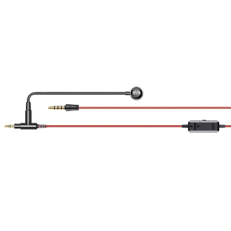 Cable de Audio auxiliar Oneodio de 3,5mm con micrófono Boom con cancelación de ruido, micrófono de Control de volumen, silencio de un botón para auriculares Oneodio de 2m