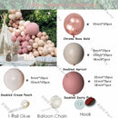 Doubled Dust Pink Boho Wedding Engagement Decoration Chrome Rose Gold Nude Balloons Garland Ballon Arch Global Birthday Decor