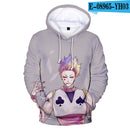 The Newest 3D Hisoka Hoodies Sweatshirts Men Women Hoodie Fashion Autumn 3D Comic Hisoka Boys Girls Black+White Pullovers