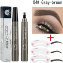 5-color four-pronged eyebrow pencil eyebrow brush split liquid waterproof long-lasting eyebrows enhancer pencil eyebrow shadow