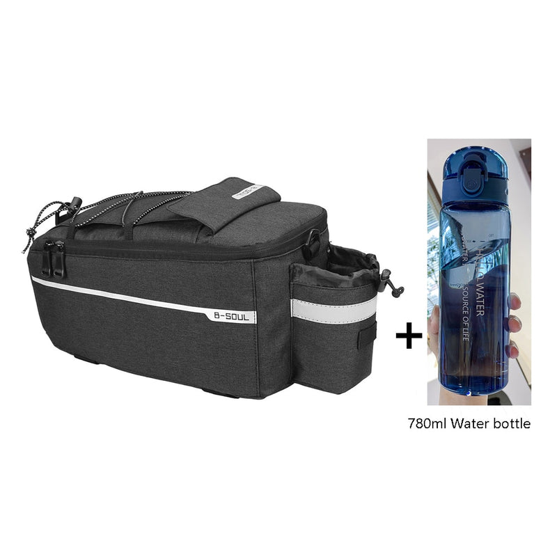 Bicycle 13L Carrier Bag Bike Rear Basket Waterproof Pannier Trunk Bags Back Rack Rear Seat Bag Cycling Luggage Shoulder Handbag