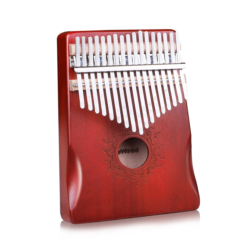 17 Tasten, schwarz, stilvolles Kalimba-Daumenklavier, Mahagoni-Körper, Musikinstrument