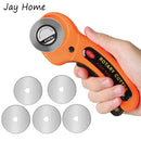 5Pcs Sewing Cutting Tool 45mm Rotary Cutter Carving Knife Patchwork Ruler Cutting Mat for Fabric Leather Cloth Quilting Supplies