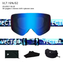 OTG Ski Goggles Snowboard Mask For Men Women Skiing Eyewear UV400 Snow Protection Over Glasses Adult Double Anti-Fog Cylindrical