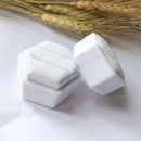 Hexagonal Velvet Ring Box Customized Single / Double Slot Wedding Engagement Ring Box Velvet Ring Storage Box Elegant Retro