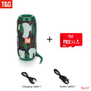 T&amp;G TG117 Portable Bluetooth Speaker Wireless Bass Column Waterproof Outdoor Music Vibro Speakers TF Card Subwoofer Loudspeaker