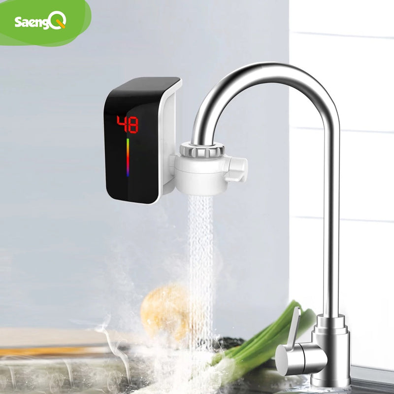 saengQ Elektrischer Warmwasserbereiter Wasserhahn Instant Warmwasserhahn Heizung Kaltheizung Wasserhahn Tankless Durchlauferhitzer