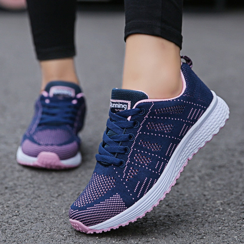 Women&#39;s Sports Shoes Fashion Breathable Walking Mesh Flat Shoes Women&#39;s Sneakers For Women 2021 Tennis Female Women Casual Shoes