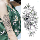 temporary armband tattoos waterproof temporary tattoo sticker flower lotus tattoo sleeve women wrist arm sleeves tatoo fake girl