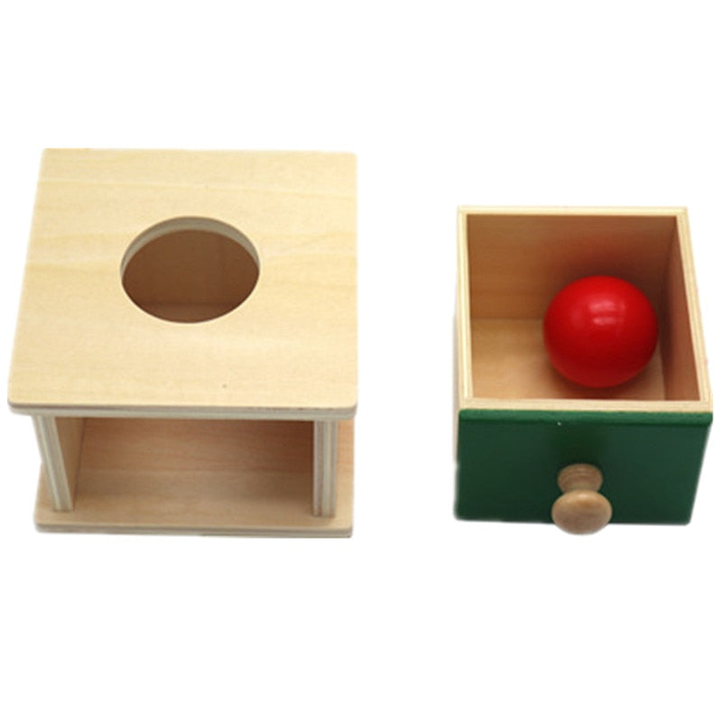 Montessori Kids Toy Baby Wooden Coin Box Ball Box Learning Educational Preschool Training Baby Early Learning Toy