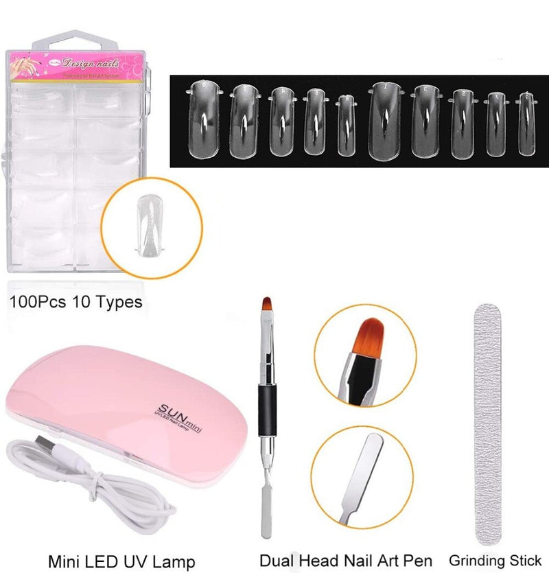 Extension Poly Nail UV Gel Kit LED Lamp For Camouflage Acrylic Gel Nail Builder Nail Art Manicure Tool Base Top Coat Gift Set