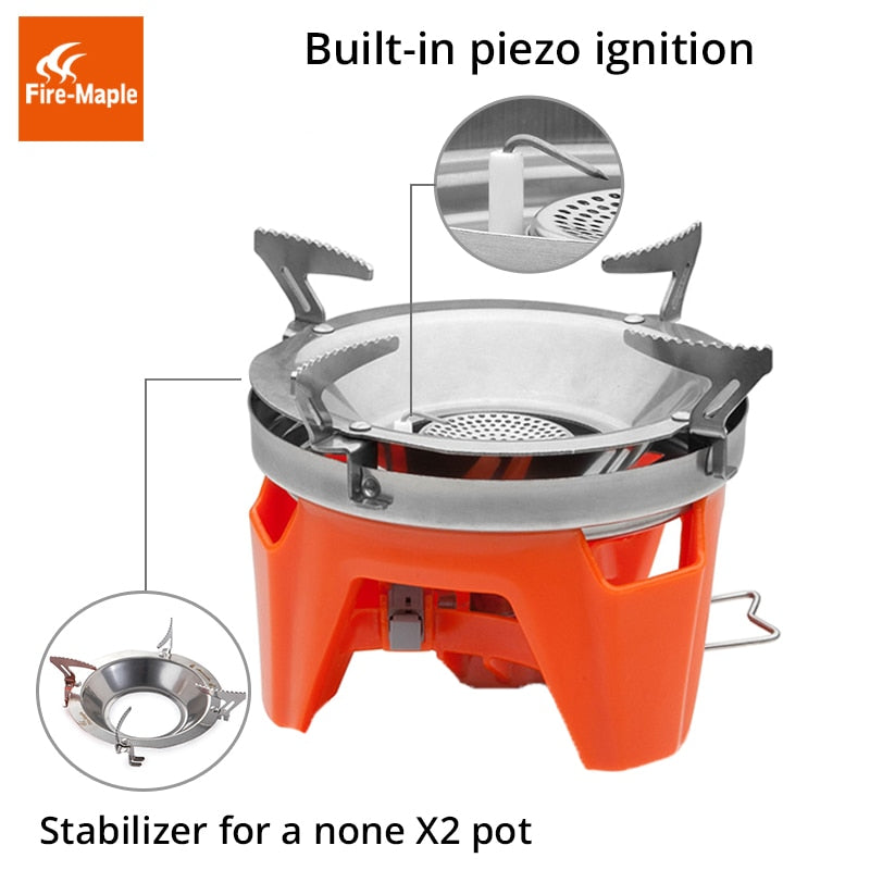 Quemador de estufa de Gas para exteriores Fire Maple X2, sistema de cocina portátil turístico con olla intercambiadora de calor, FMS-X2, Camping, senderismo, cocina de Gas