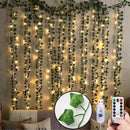 12pcs Artificial Plants Balcony Decorations Liana Led Leaf Garland Silk Rattan Leaf Vine Room Decor Home Living Exterior Terrace