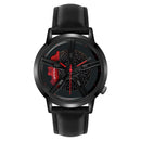 Reloj para hombre, llanta de rueda de coche, esfera de cubo, reloj de pulsera para hombre, relojes impermeables negros de malla de acero inoxidable, reloj Masculino