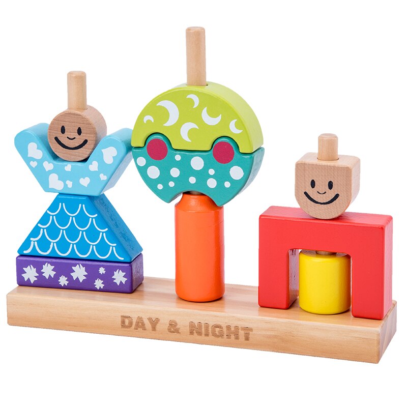 Montessori Holz Magic Box Spiel Kinder Lernspielzeug für Kinder Frühes Lernen 3D Holzbausteine ​​​​Geburtstagsgeschenke