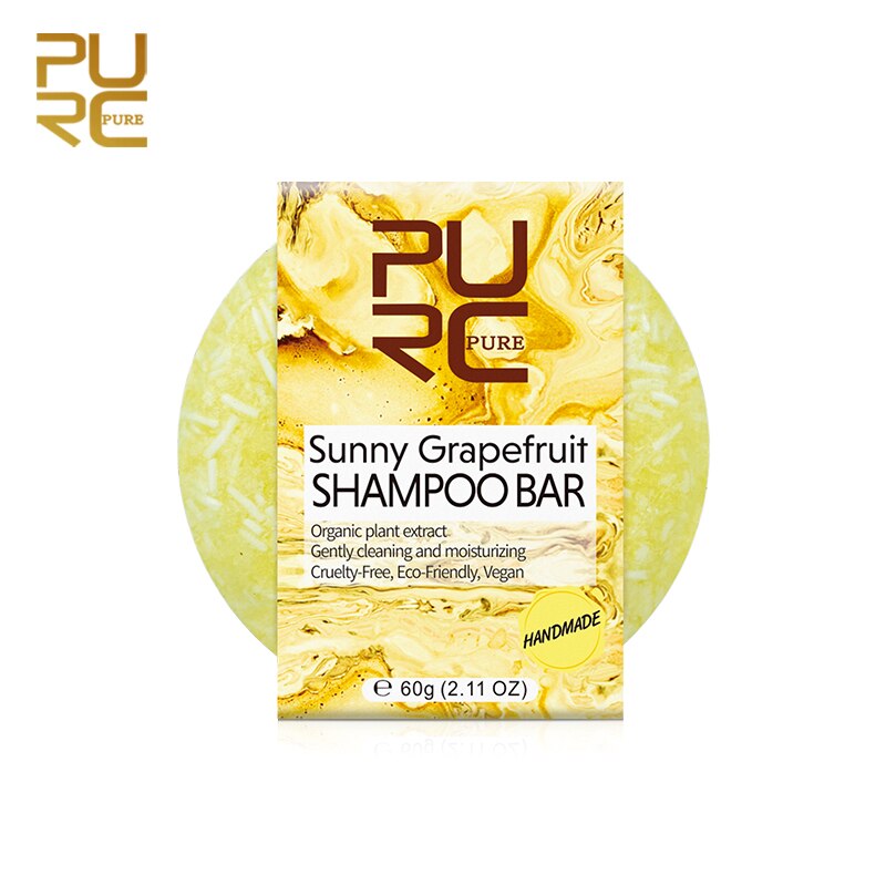 PURC 7 Types Shampoo Soap Gentle Mild Cleaning and Promotes Healthy Organic Plant Extract Hair Shampoo Bar