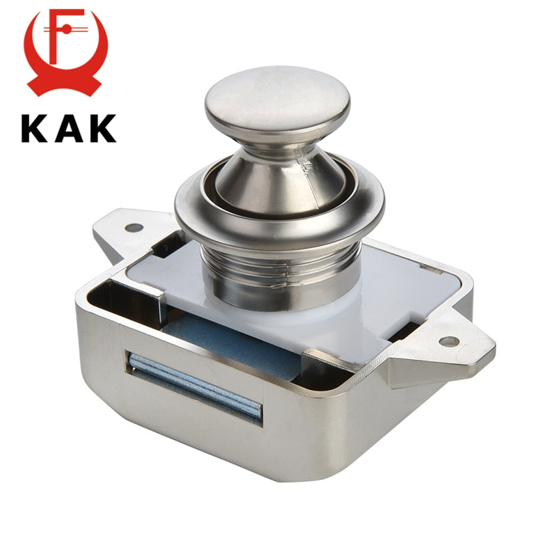 KAK 10pcs Camper Car Push Lock RV Caravan Boat Motor Home Cabinet Drawer Latch Button Locks Furniture Door Lock Hardware