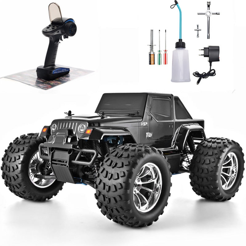 HSP RC Car 1:10 Scale Two Speed ​​​​Off Road Monster Truck Nitro Gas Power 4wd Control remoto Car High Speed ​​Hobby Racing RC Vehicle