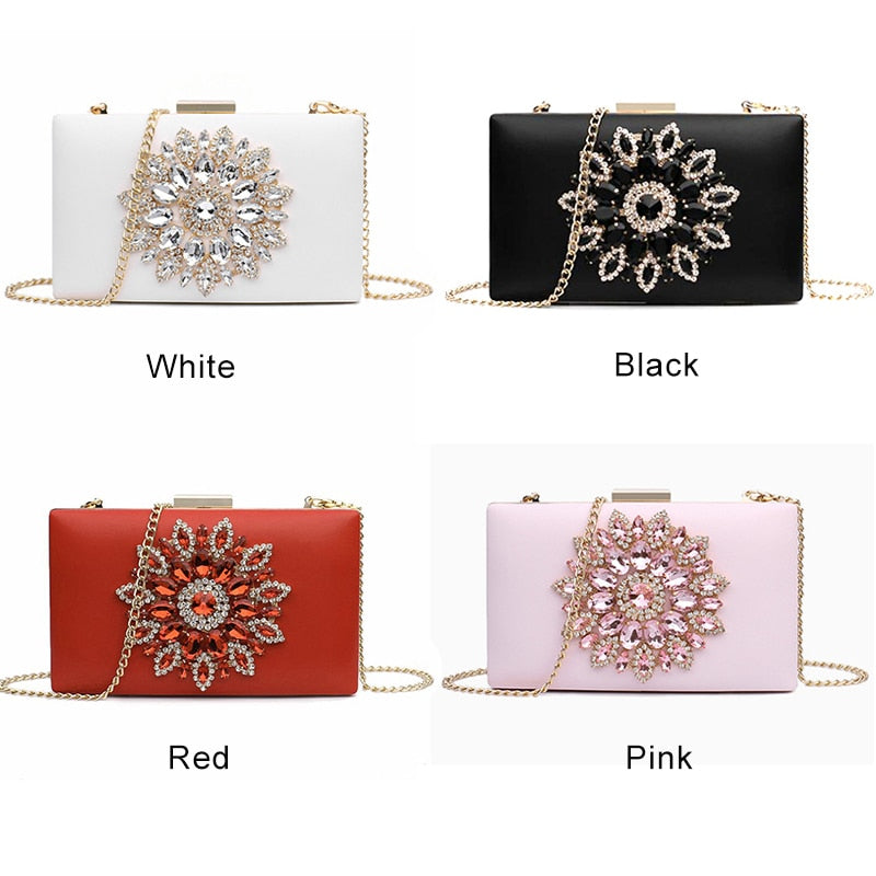 Weiße Frauen Handtasche Hochzeit Clutch Geldbörse Braut Abend Kristall Sommer Taschen für Frauen 2020 Luxus Kleine Umhängetaschen ZD1333