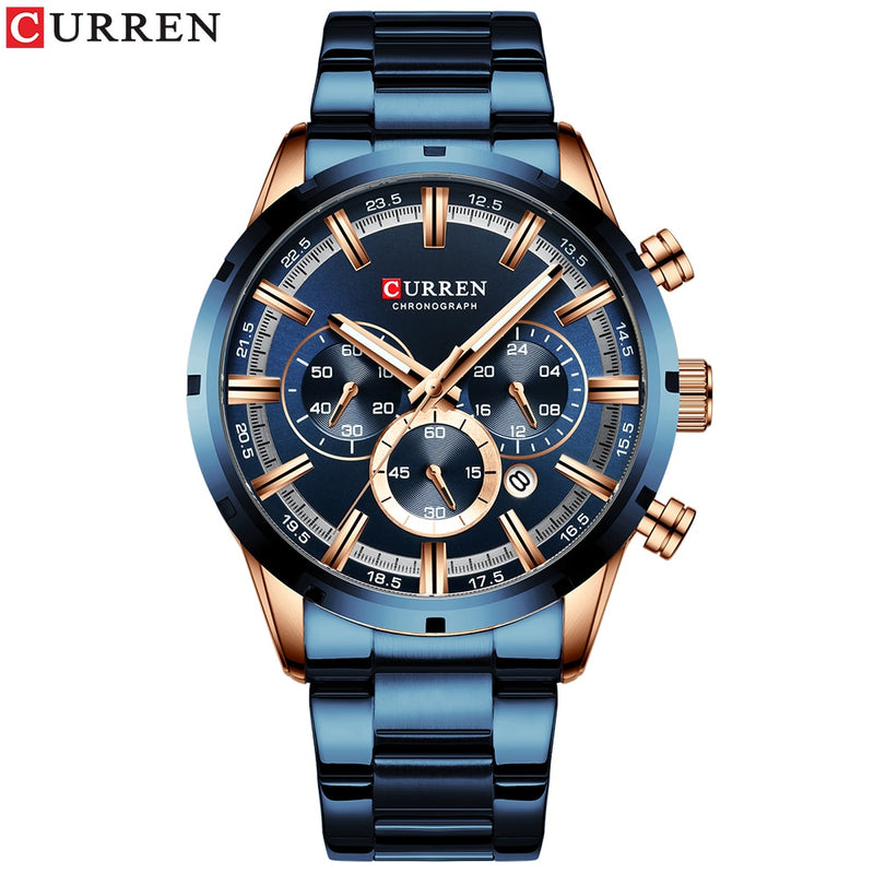 Relogio Masculino CURREN Hot Fashion Mens Watches Top Brand Luxury Wrist Watch Quartz Clock Watch Men Waterproof Chronograph