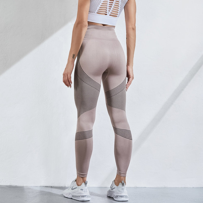 CHRLEISURE Leggings de cintura alta Mujer Bubble Butt Workout Gym Leggings Deportes Stretch Fitness Pantalones