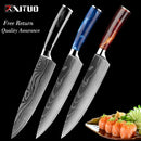 XITUO 8" inch japanese kitchen knives Damascus surface Chef Knife wood handle Japan steel Santoku Cleaver Utility Knives tool