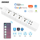 WIFI Smart Power Strip Universal funciona con Alexa Googlehome Multi Plug cuatro tomas 6AC Socket 4 USB Voice Contro UK/EU/US/AU