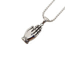 2021 New 2 Ton 316L Edelstahl Buddhsim Buddha Hand Anhänger Halskette Herren Religion Buddha Buddhismus Halskette religiös