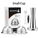 ICafilasEspresso Capsulas Recargables Nespresso Vertuoline &amp;Vertuo Stainless Steel (G2) Refillable Capsule Reusable Filter ods