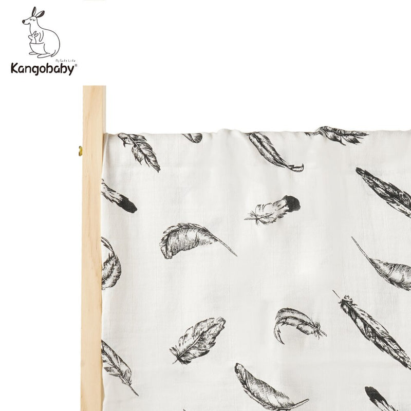 Kangobaby #My Soft Life# Pure And Fresh Bamboo Cotton Newborn Muslin Swaddle Blanket Baby Bath Towel Infant Quilt Stroller Cover