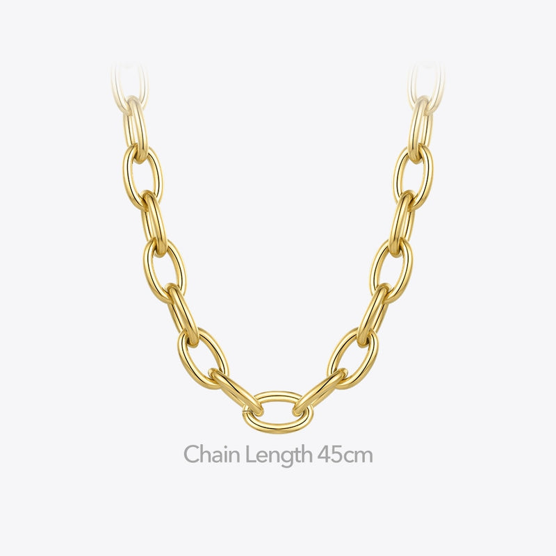 ENFASHION Punk círculo gargantilla collares para mujeres Color oro acero inoxidable collar de cadena gruesa 2020 joyería de moda P203142