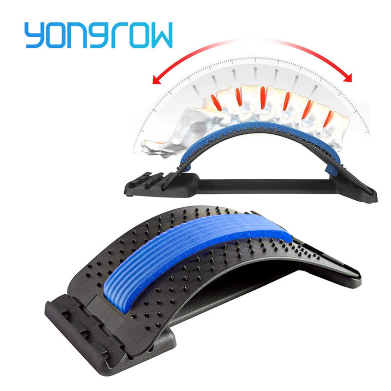 Yongrow Back Massager Stretcher Tools Lumbar stretch massager Spinal Pain Relief Chiropractic lumbar support treatment device